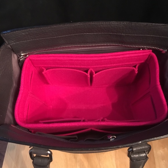 Coach Candace Carryall Berry/grey tassels+ Insert - Picture 6 of 8